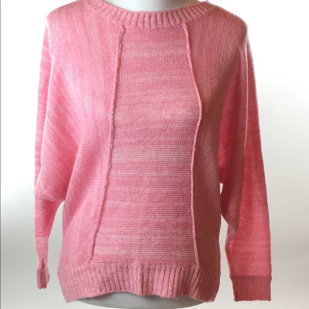 Pink diamond shaped sweater women's size medium